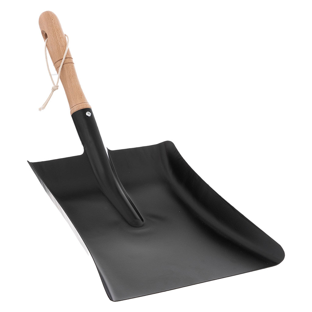 Pelle métal BLACKWOOD noir et bois 35x15x50cm