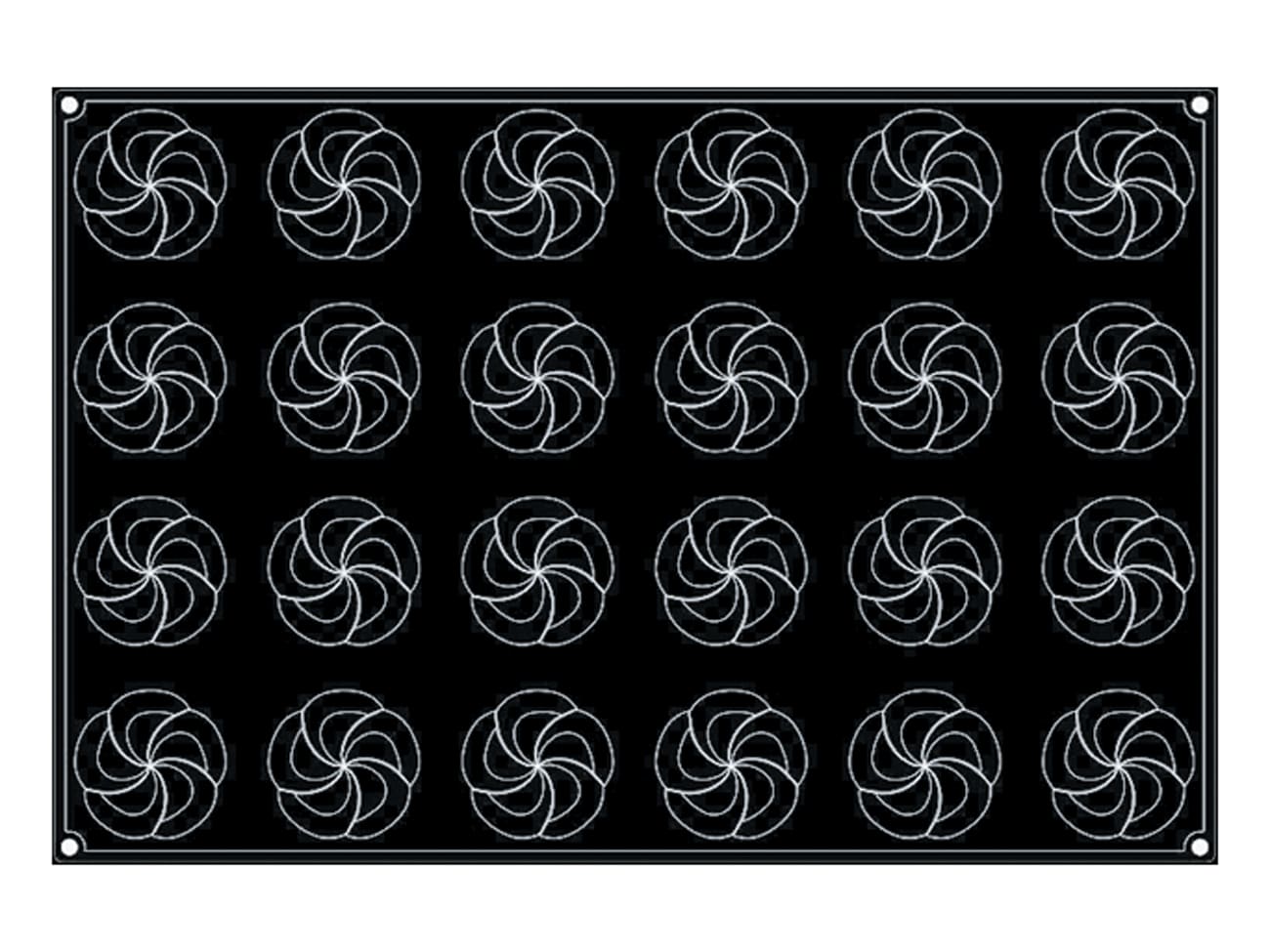 Moule silicone Pavoflex - 24 vrilles - 60 x 40 cm - Pavoni