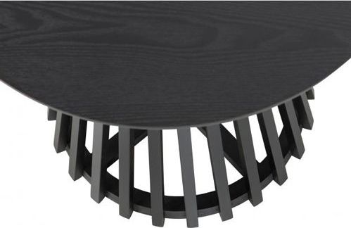 vtwonen Slats High Bijzettafel - Hout - Zwart - 48x50x50