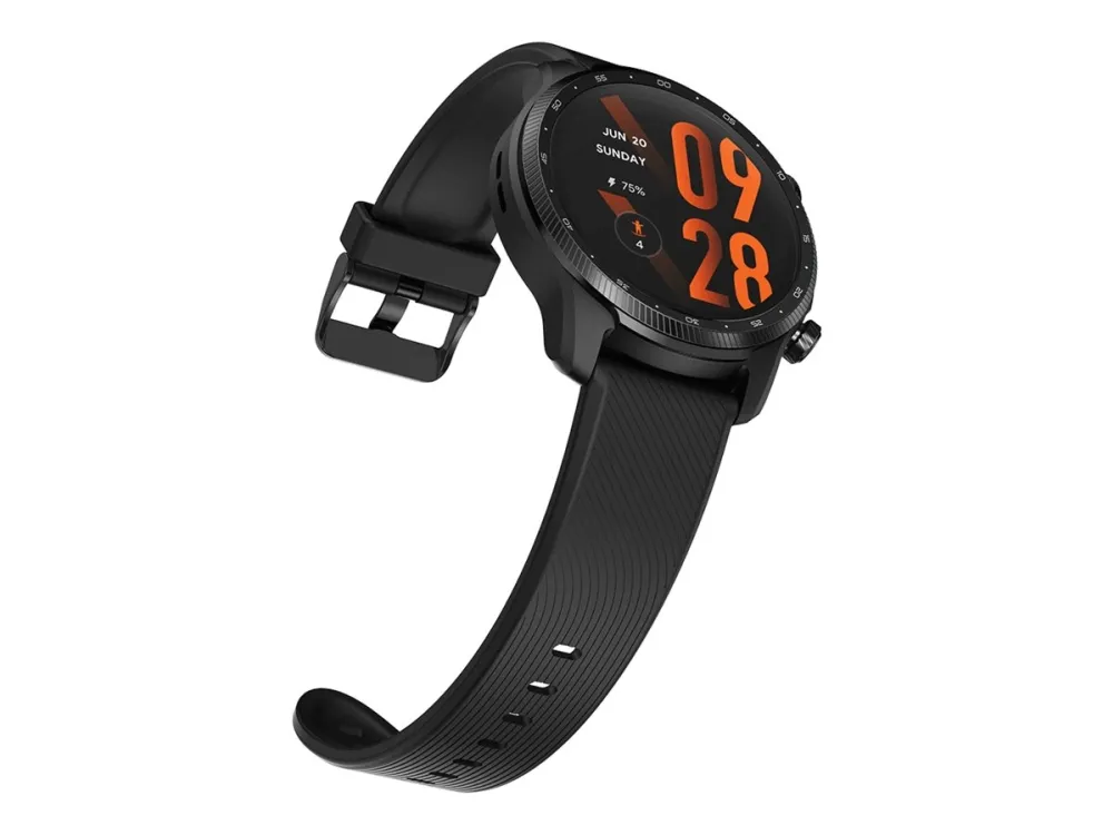 Mobvoi TicWatch Pro 3 Ultra - 47 mm - skyggesort - smart ur med bånd - fluororubber - display 1.4