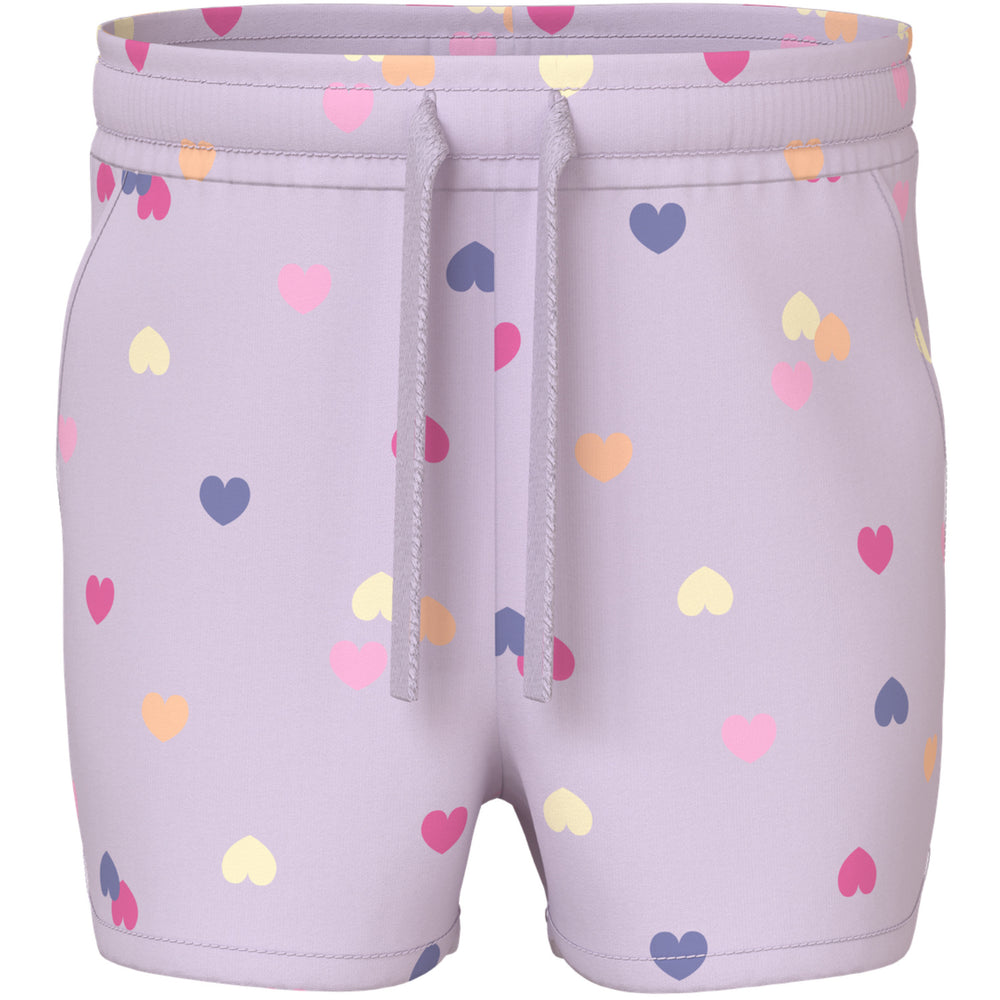 Køb Name It Lavender Fog Colorful Hearts Nmfvigga Shorts F1 Noos