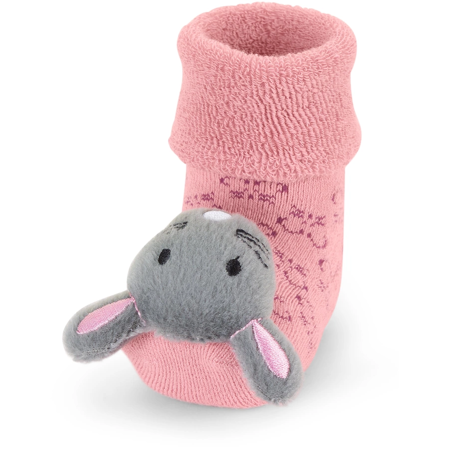 Sterntaler Baby-Rasselsöckchen Maus rosa