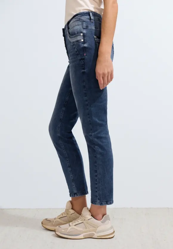 Casual Fit Jeans - mid blue used wash