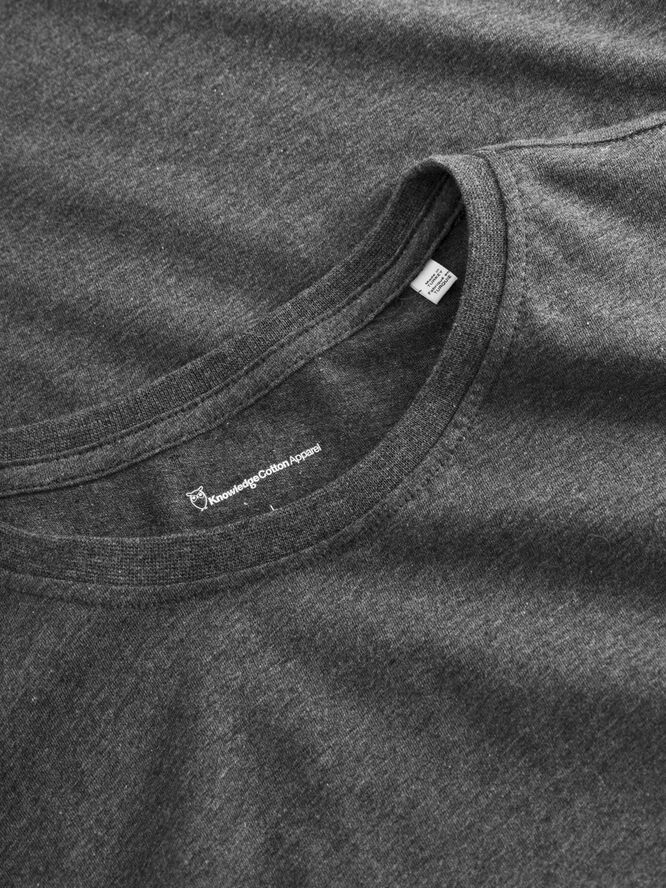 Knowledge Cotton Apparel AGNAR basic t-shirt - Regenerative Organic Certified™ - GOTS/Vegan Grå