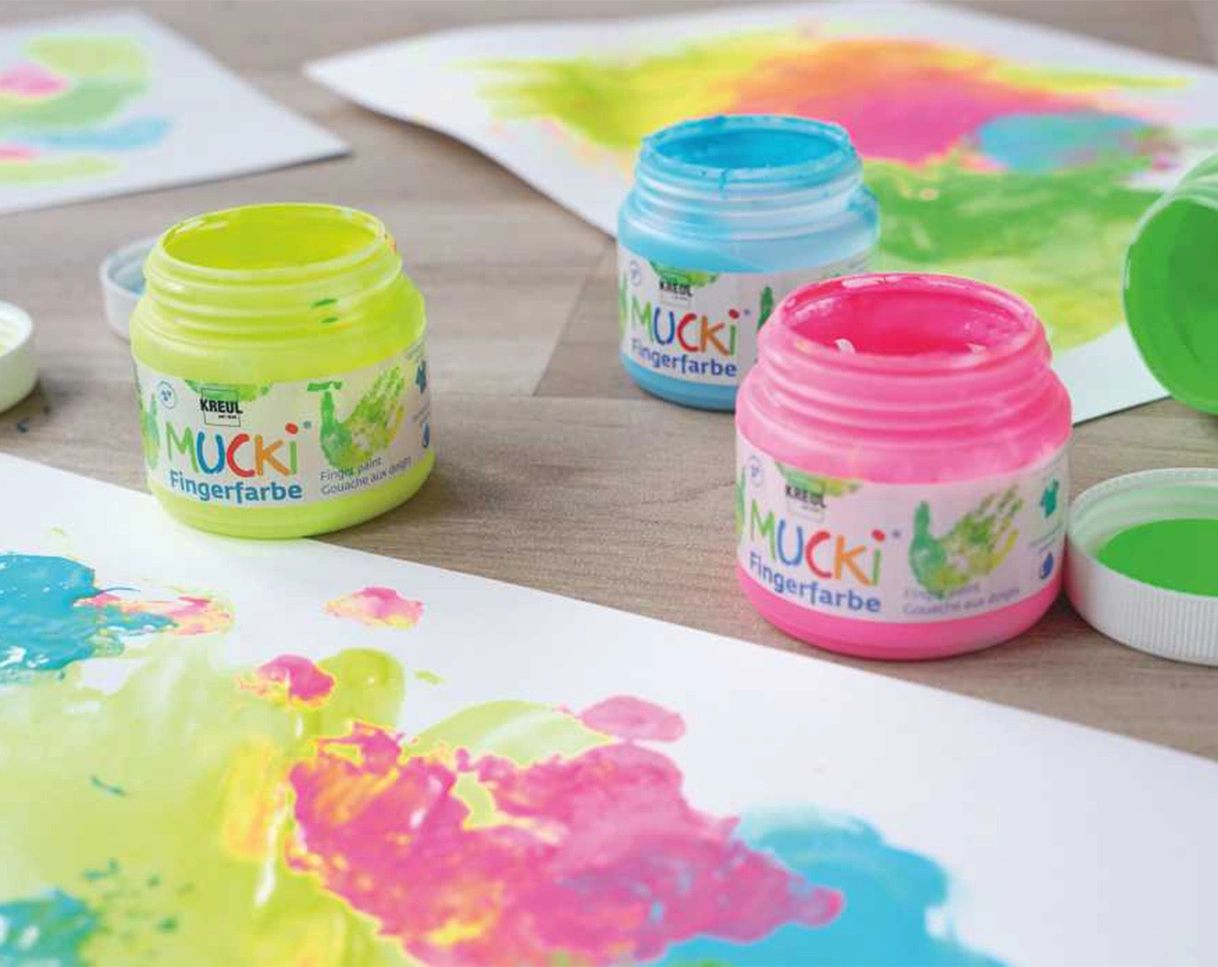 Fingerfarben MUCKI 6er-Set in bunt