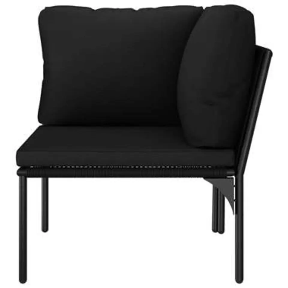 vidaXL - Loungeset - Zwart - PVC