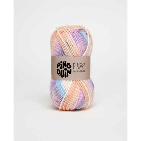 Lot de 10 pelotes Pingo First rayés Pastel