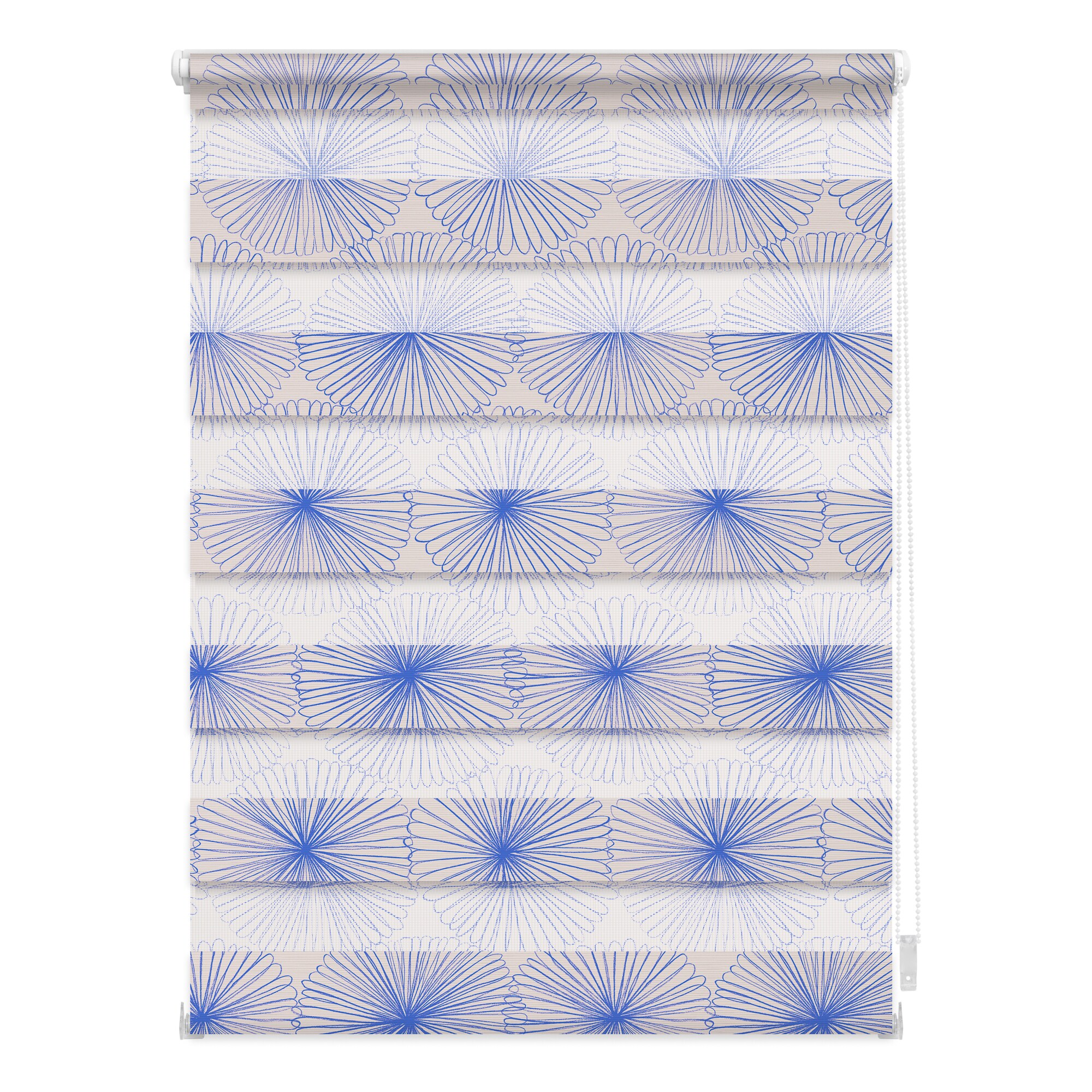 Lichtblick Duo Rollo Klemmfix, ohne Bohren, blickdicht, Flower wheel - Gelb