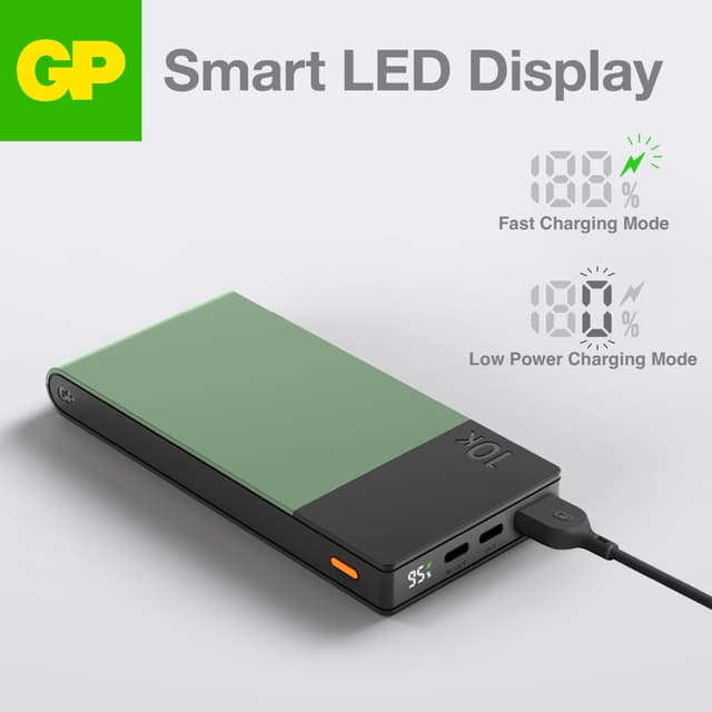 GP M2+ 10.000 mAh powerbank (grøn)