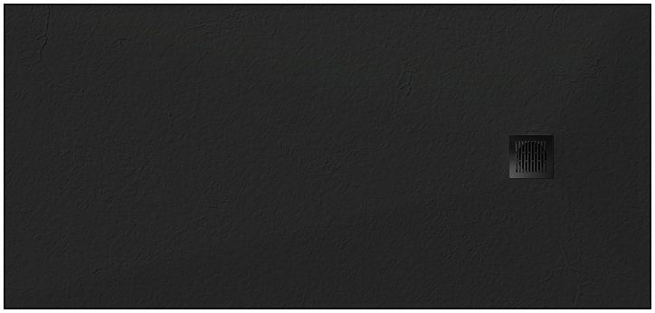 Receveur de douche 90 x 160 cm, résine, noir, Douro GoodHome