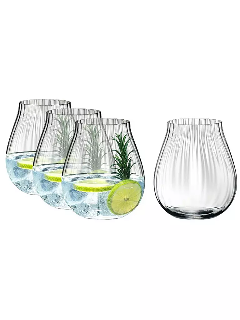 RIEDEL Gin Tonic Glas 4er Set OPTICAL O 762ml transparent