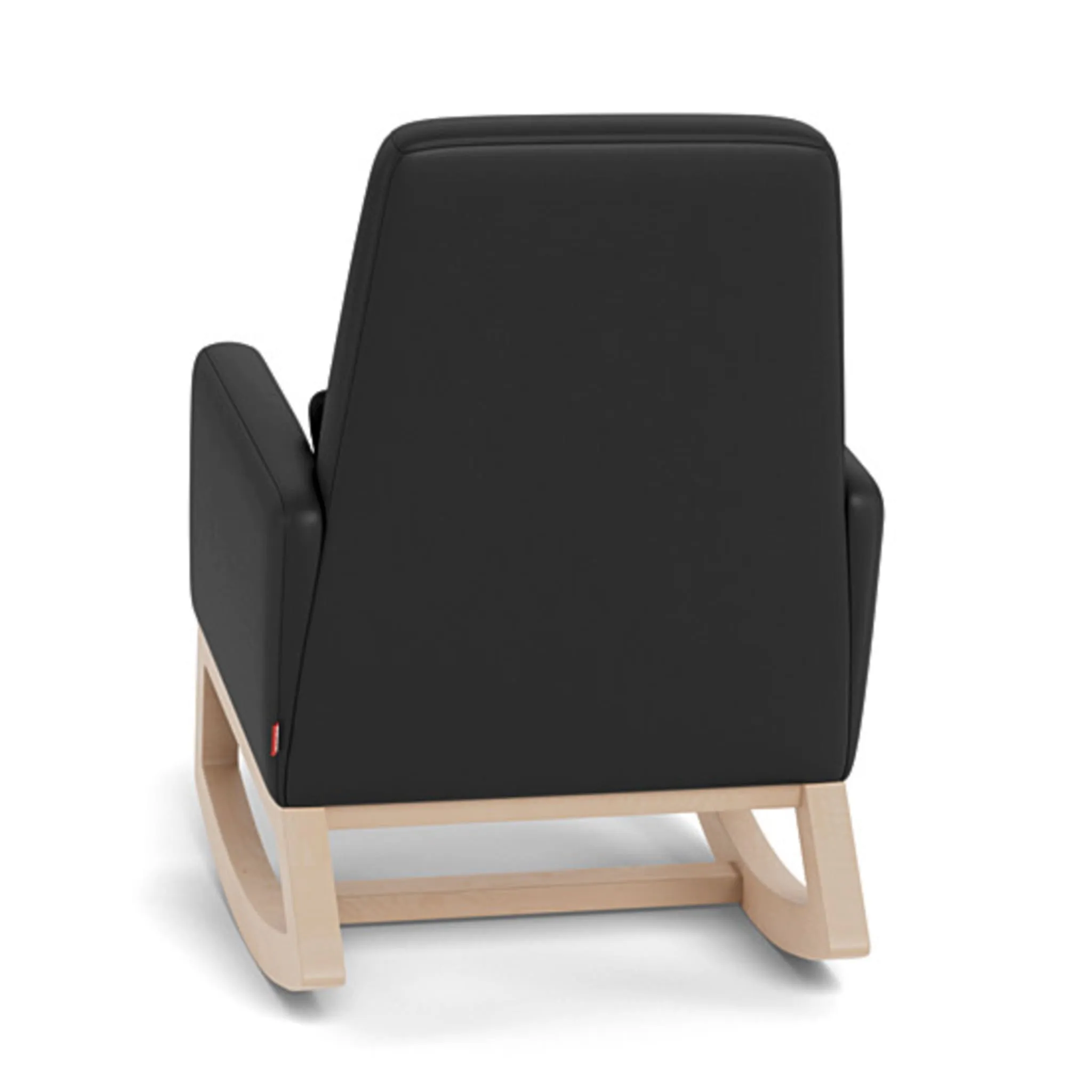Monte Chaise Berçante Joya - Cuir Noir  Noyer