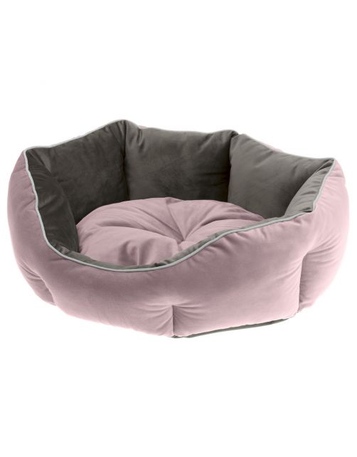 Ferplast Queen 50 Bedding Roze&Grijs - Kattenmand