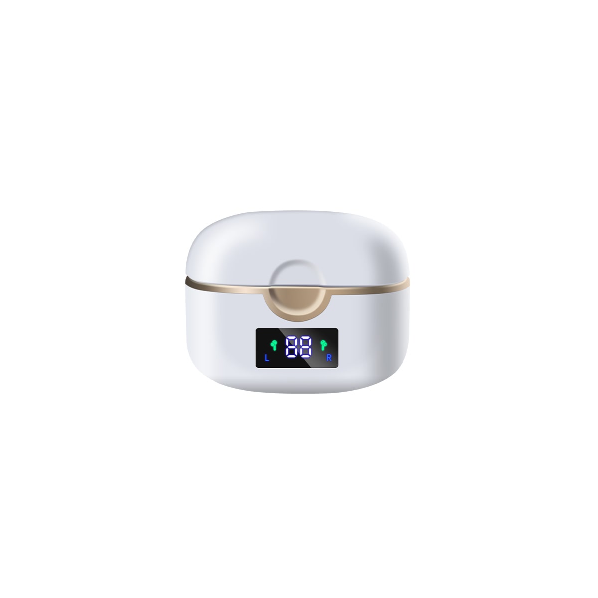 Øreplugger, trådløse Bluetooth 5.0 Double Dynamic Hvit