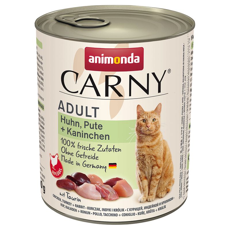 Lot 3 saveurs animonda Carny Adult 6 x 800 g
