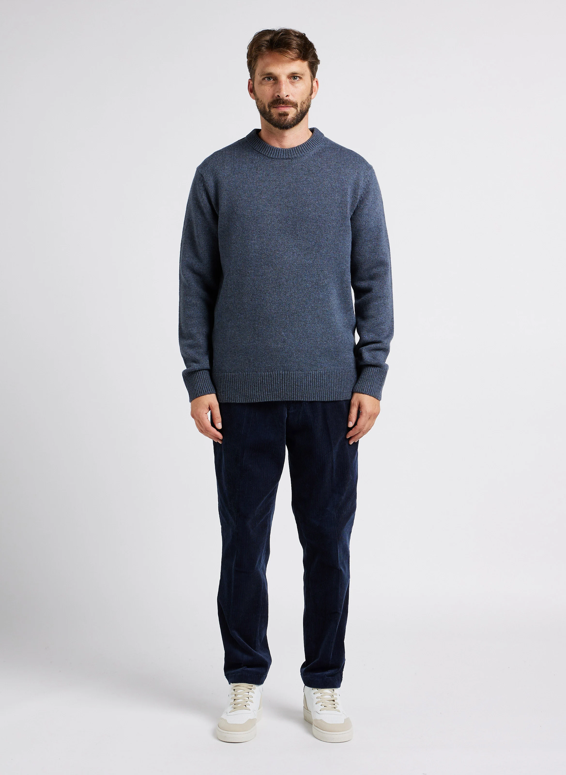 THE FINCH - Pantalon fuselé en coton mélangé | Bleu