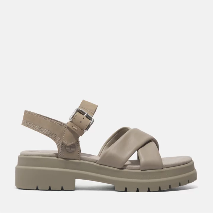 Sandale à brides croisées London Vibe pour femme en beige
