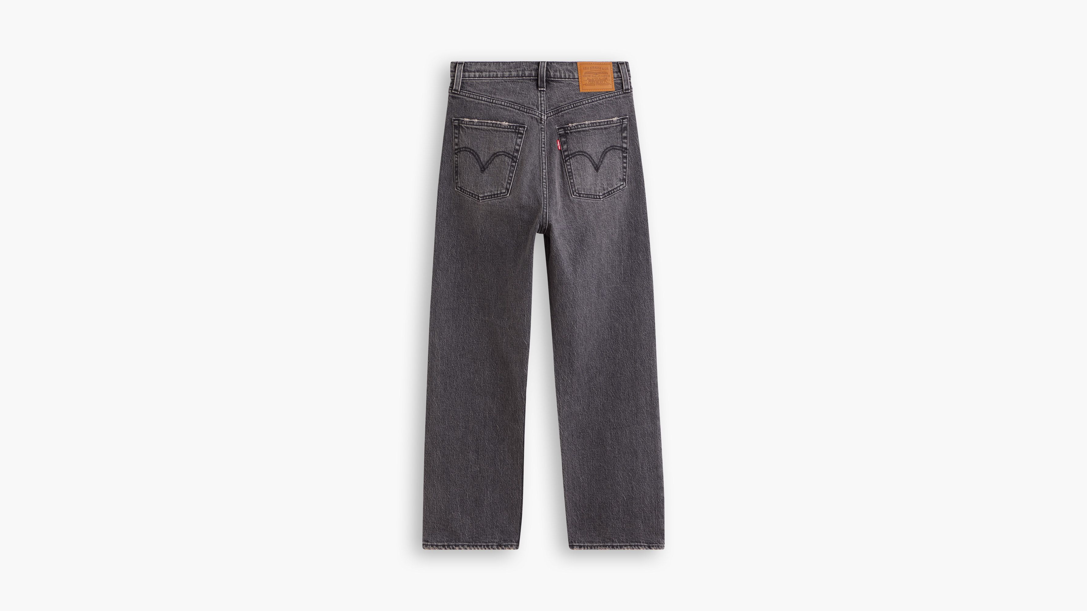 Jean Ribcage Droit Cheville - Black Worn In - Noir