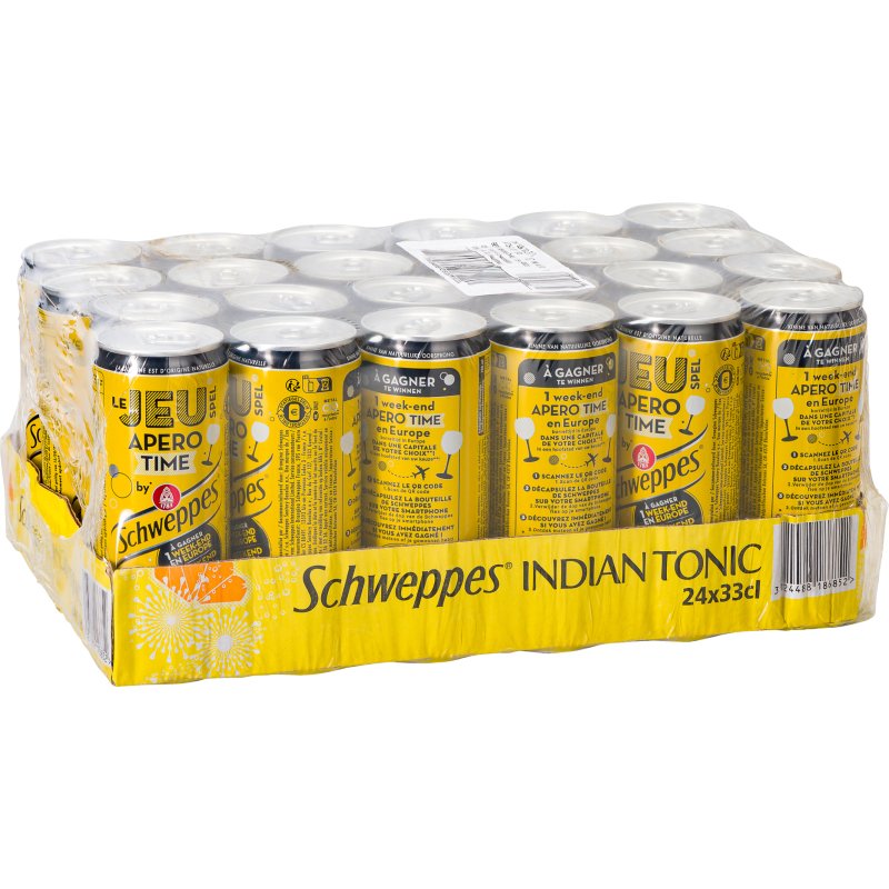 Schweppes Indian Tonic  33 cl - 24 canettes