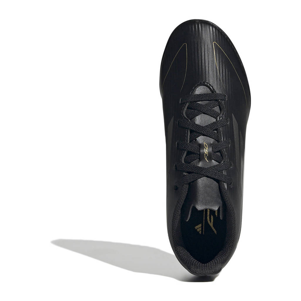 adidas F50 Club junior voetbalschoenen zwart/antraciet/goud metallic