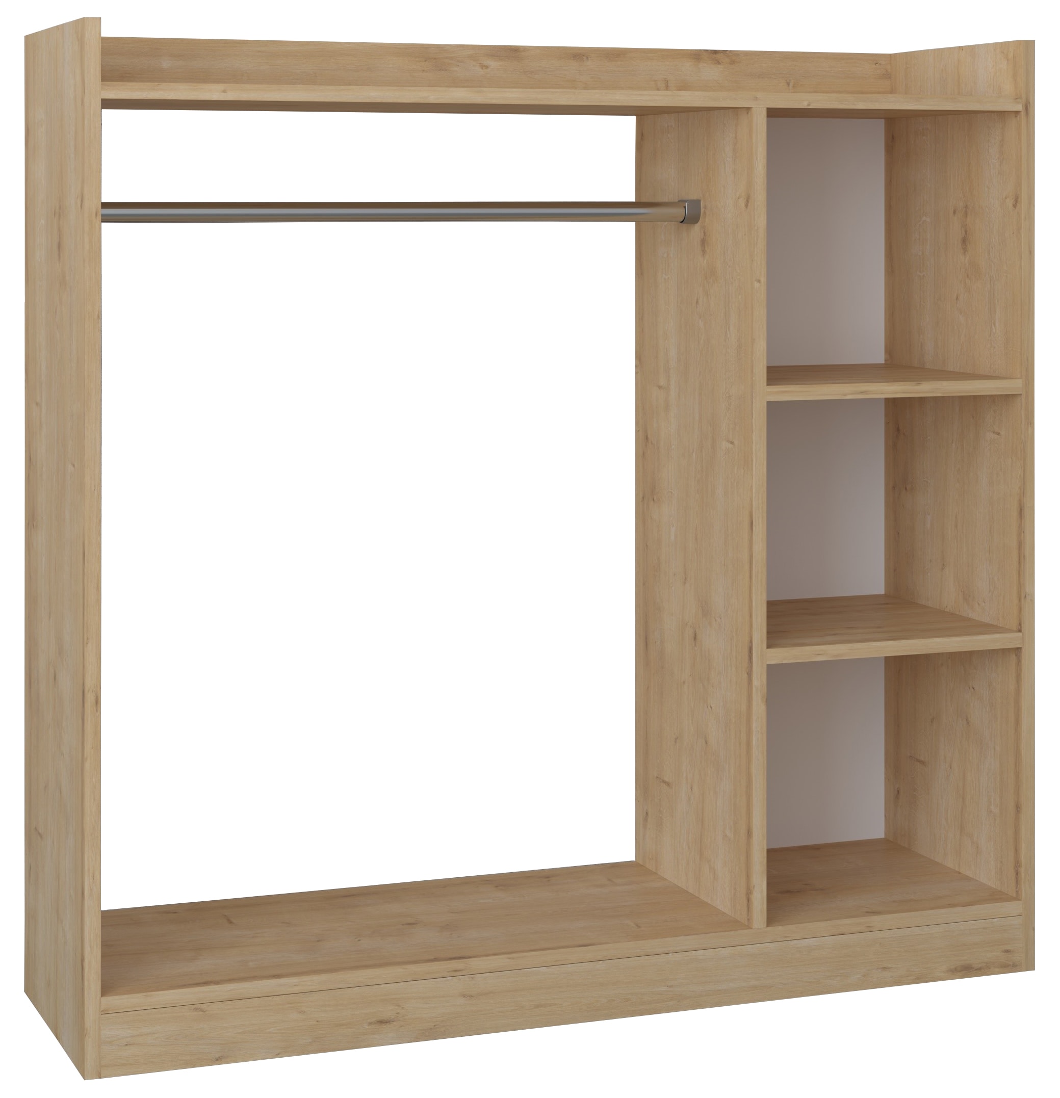 VCM Holz offener Kleiderschrank begehbarer Kleiderregal Schrank Kleiderstange Palosa M