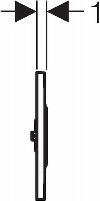 Geberit - Type 10 - Bedieningsplaat Urinoir - Wit/verguld - Spuitgietzink