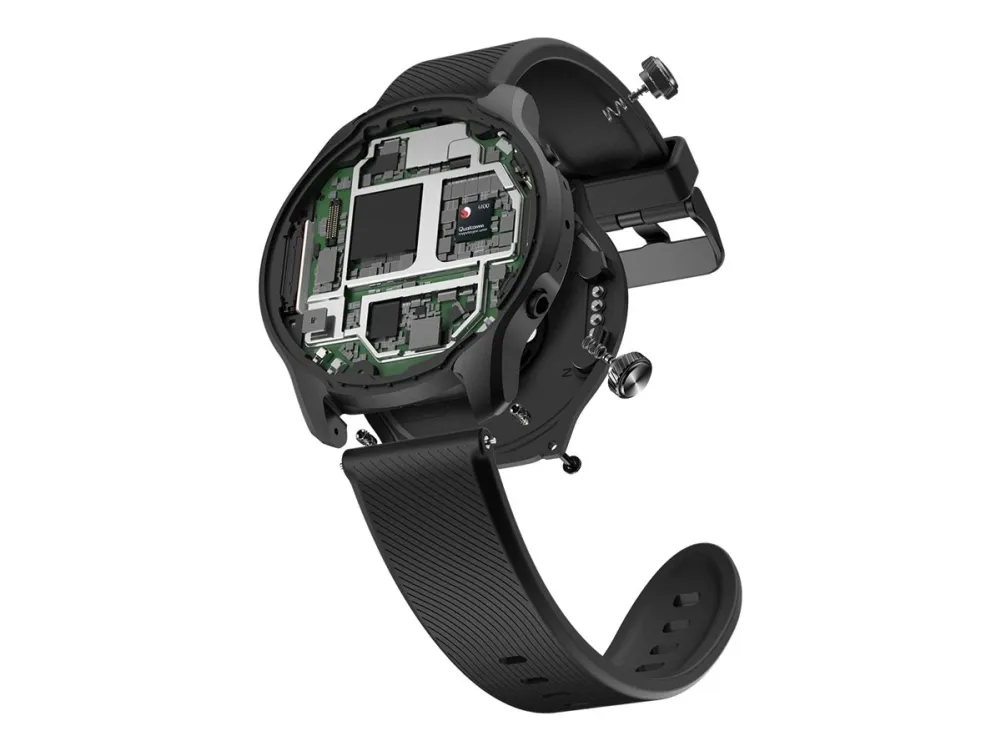 Mobvoi TicWatch Pro 3 Ultra - 47 mm - skyggesort - smart ur med bånd - fluororubber - display 1.4