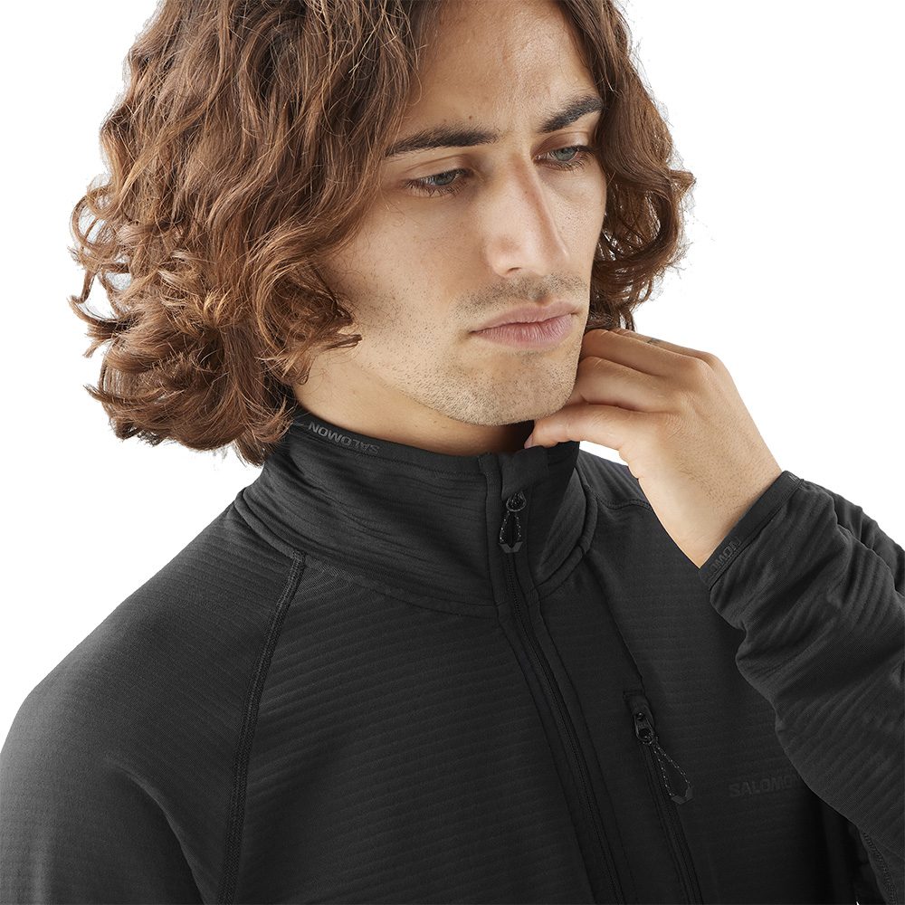 Salomon Essential Lightwarm Midlayerjacke Herren schwarz