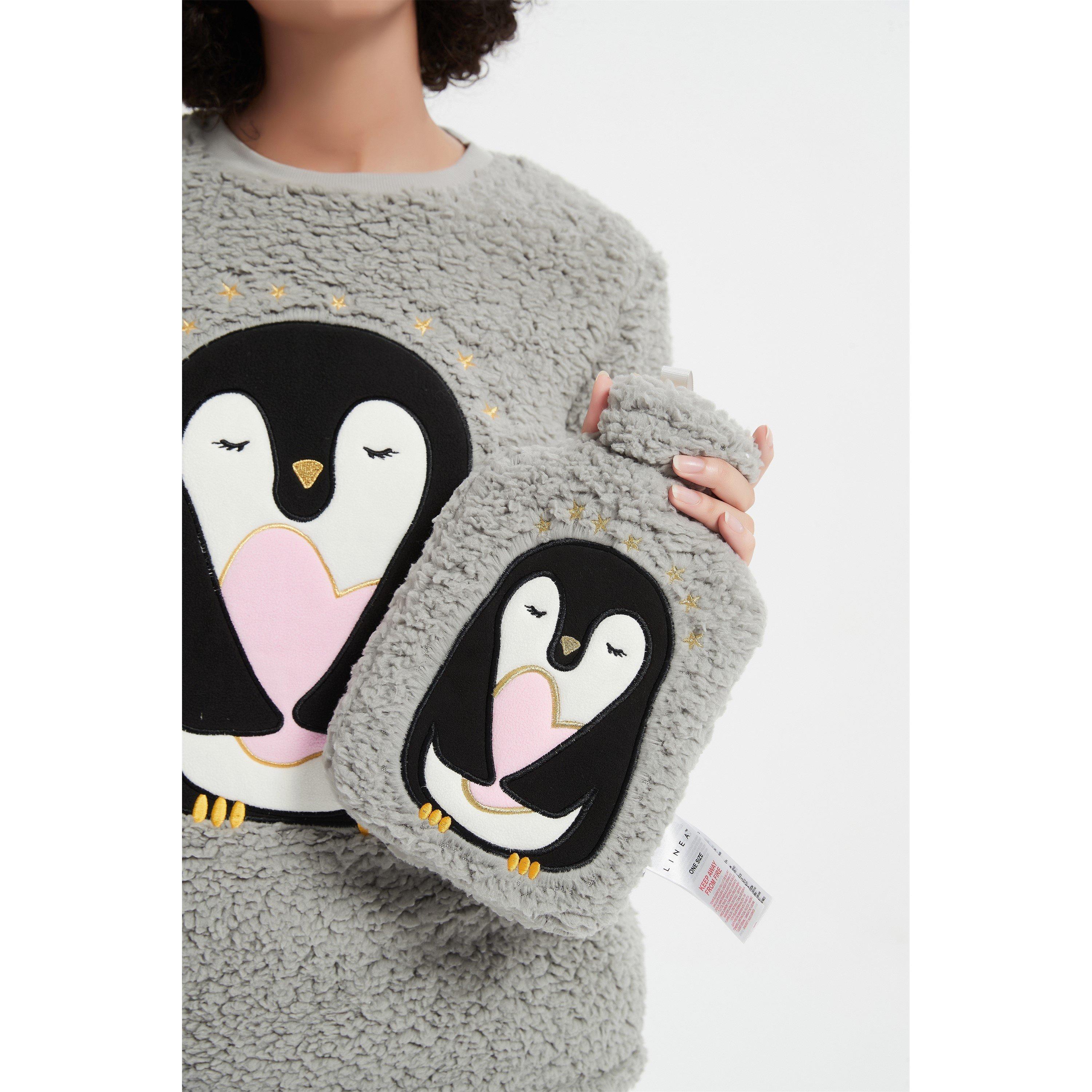 Linea Ladies Penguin Pyjama and Hot Water Bottle Gift Set