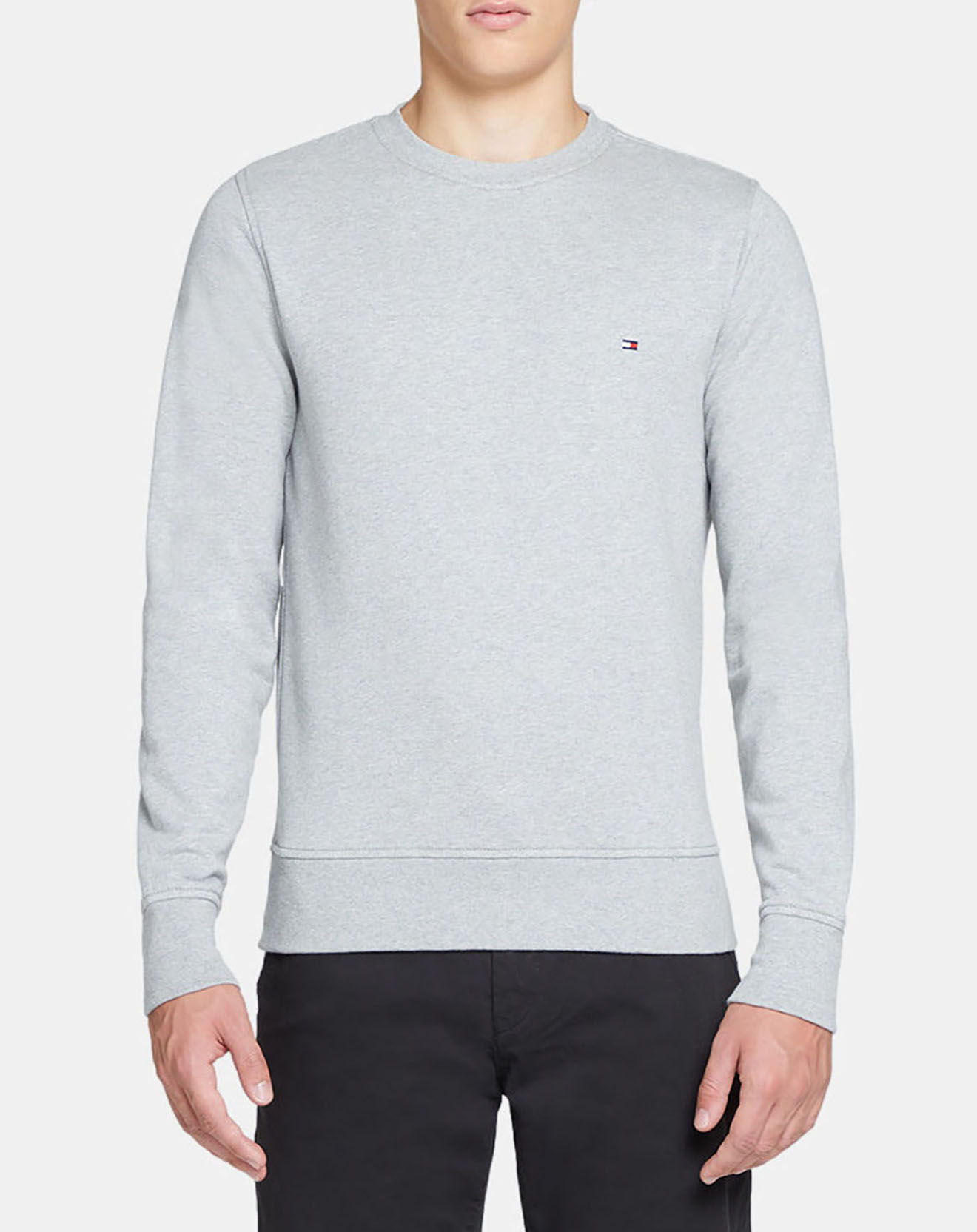 Tommy Hilfiger Sweat logo gris chiné