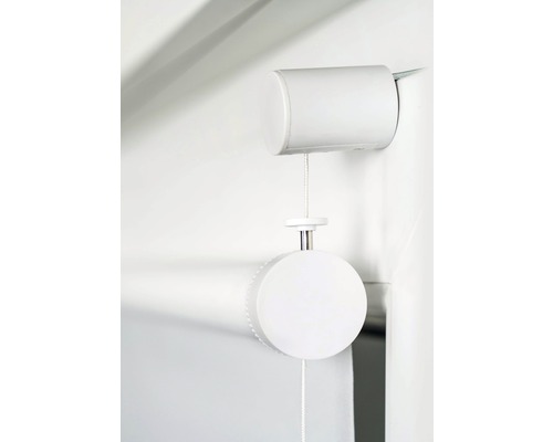 Flex-klemrolgordijn met zijspanning, zonder boren, boven en onder traploos verstelbaar, effen wit, 40x130 cm, inclusief klembeugels