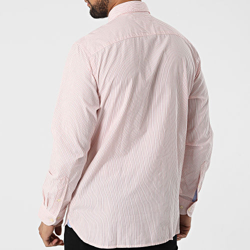 Chemise A Manches Longues Natural Soft Poplin 6863 Blanc Rose