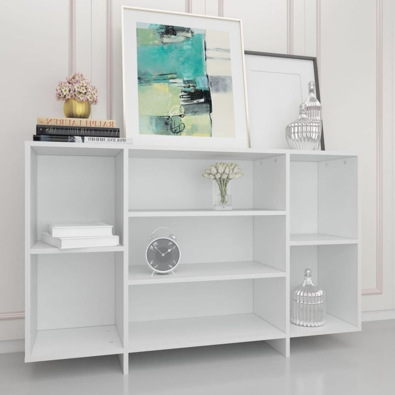 vidaXL - Dressoir - Wit - Bewerkt Hout