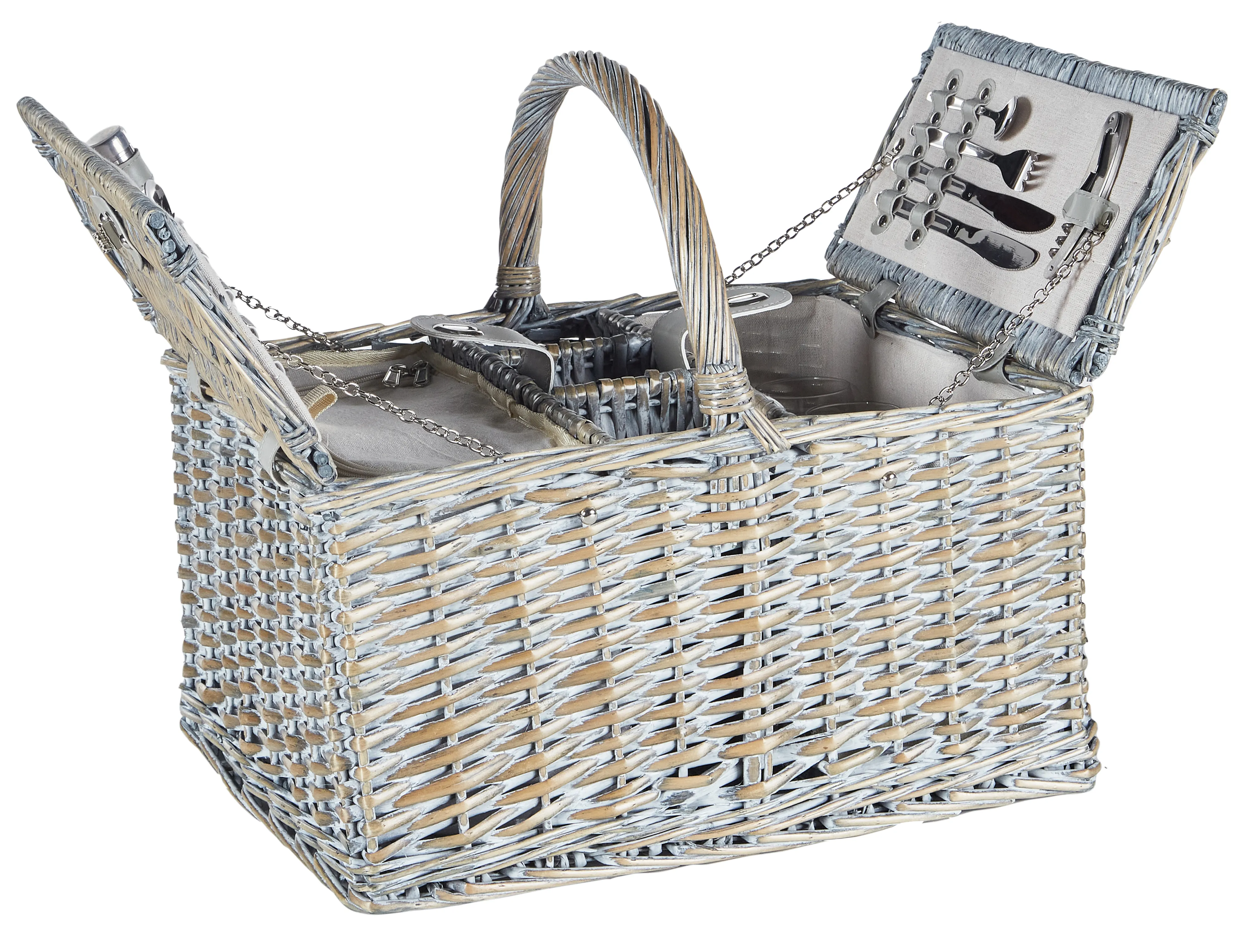Picknickmand GROSEILLE Wicker Grijs