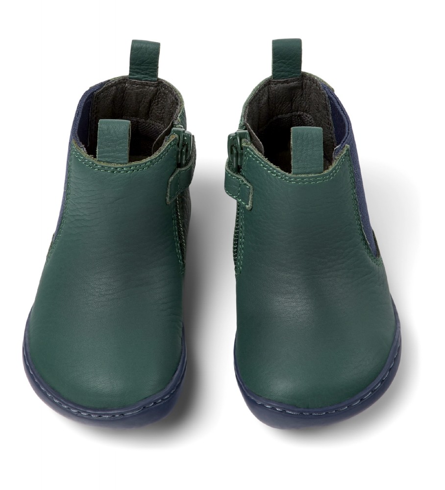 Botas de tornozelo Camper Peu Cami em couro verde