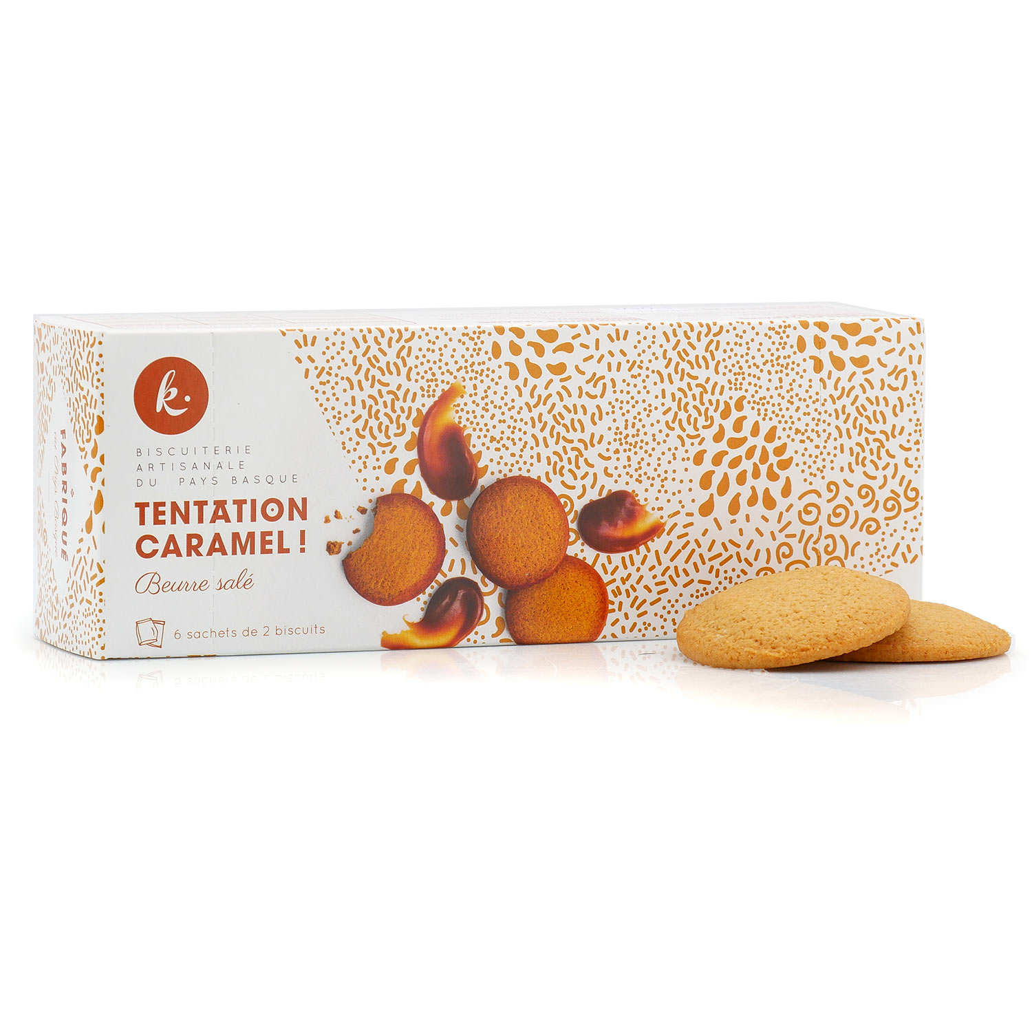 Biscuits Tentation Caramel beurre salé - fabriqué au Pays basque