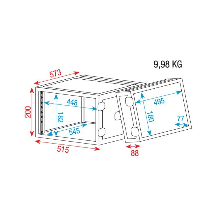 DAP RCA-DD4 rackcase 19 inch 4U