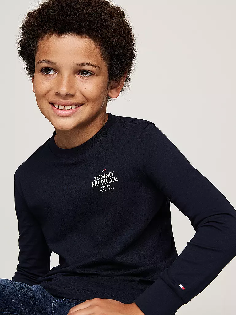 TOMMY HILFIGER Jungen Langarmshirt dunkelblau