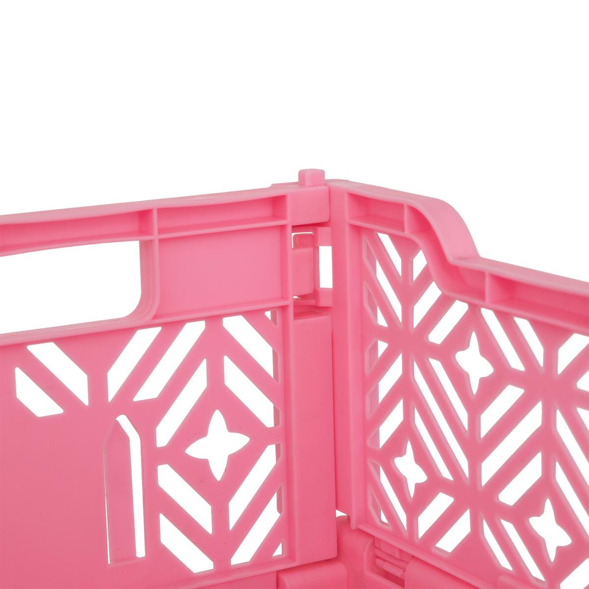 CAGETTE PLIABLE ROSE 30X20X11.5CM