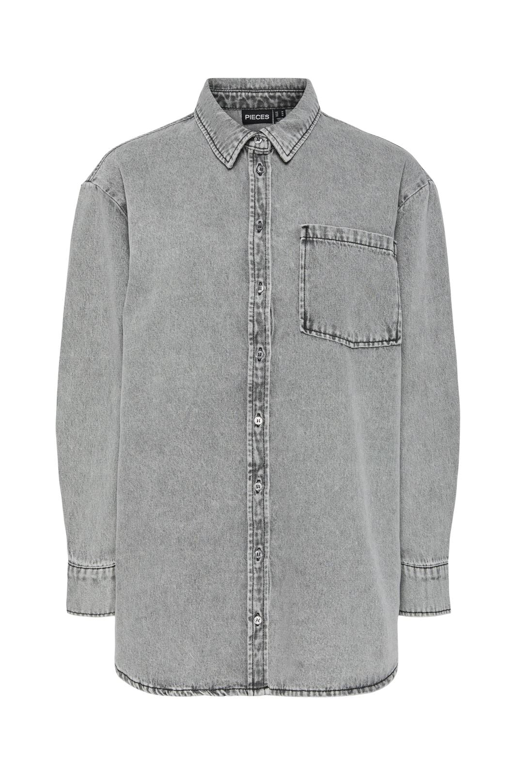 Pieces Pcmaisie Ls Denim Shirt 4721993 grey denim