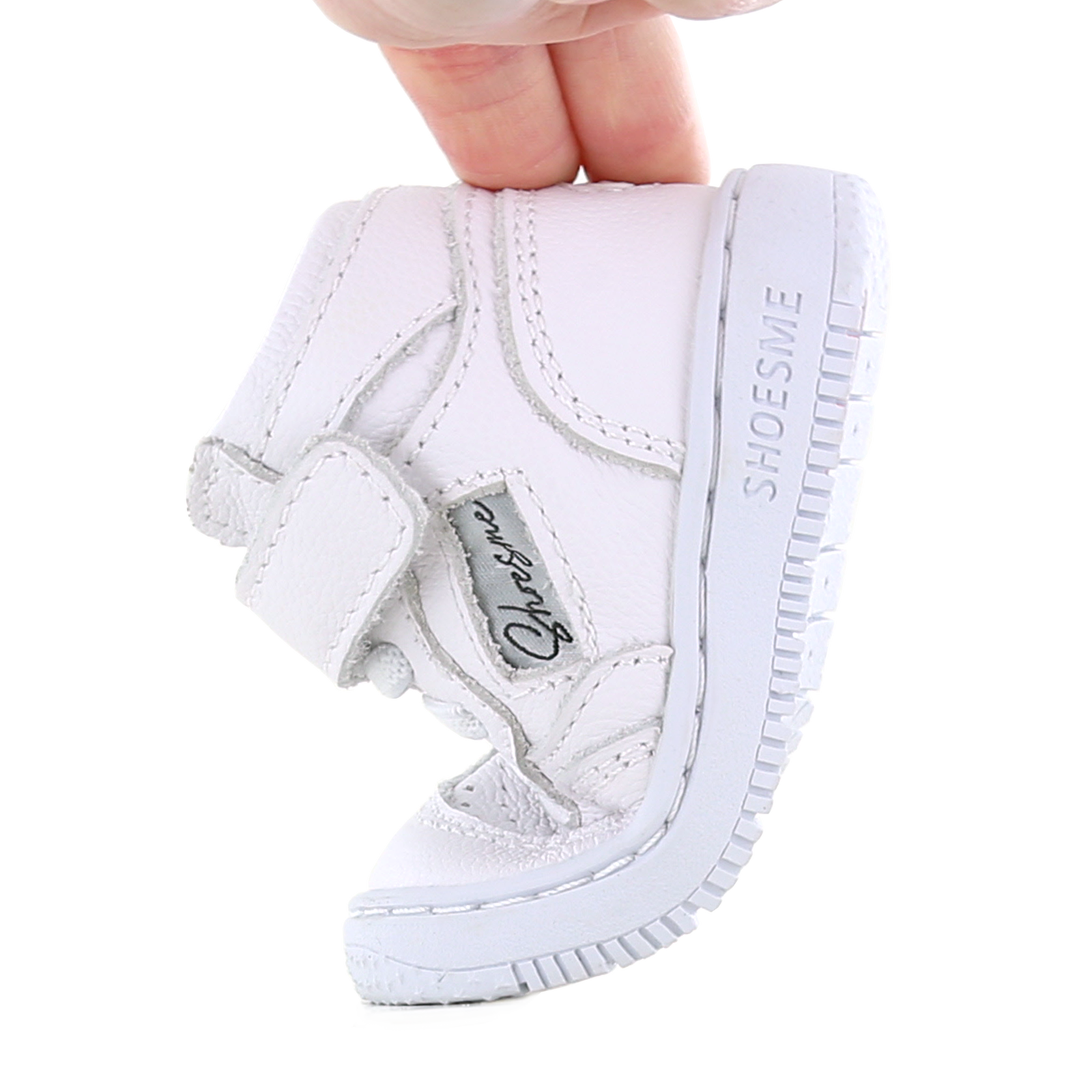 Shoesme wit basket sneakertje Leer | Uni schoenen