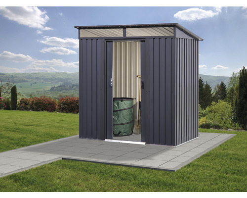 Tuinhuis met lessenaarsdak Lightline 195 x 121 cm antraciet