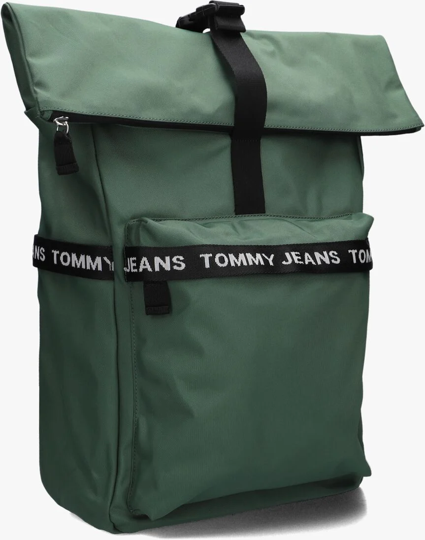TOMMY JEANS groene tommy jeans rugtas tjm essential rolltop backpack