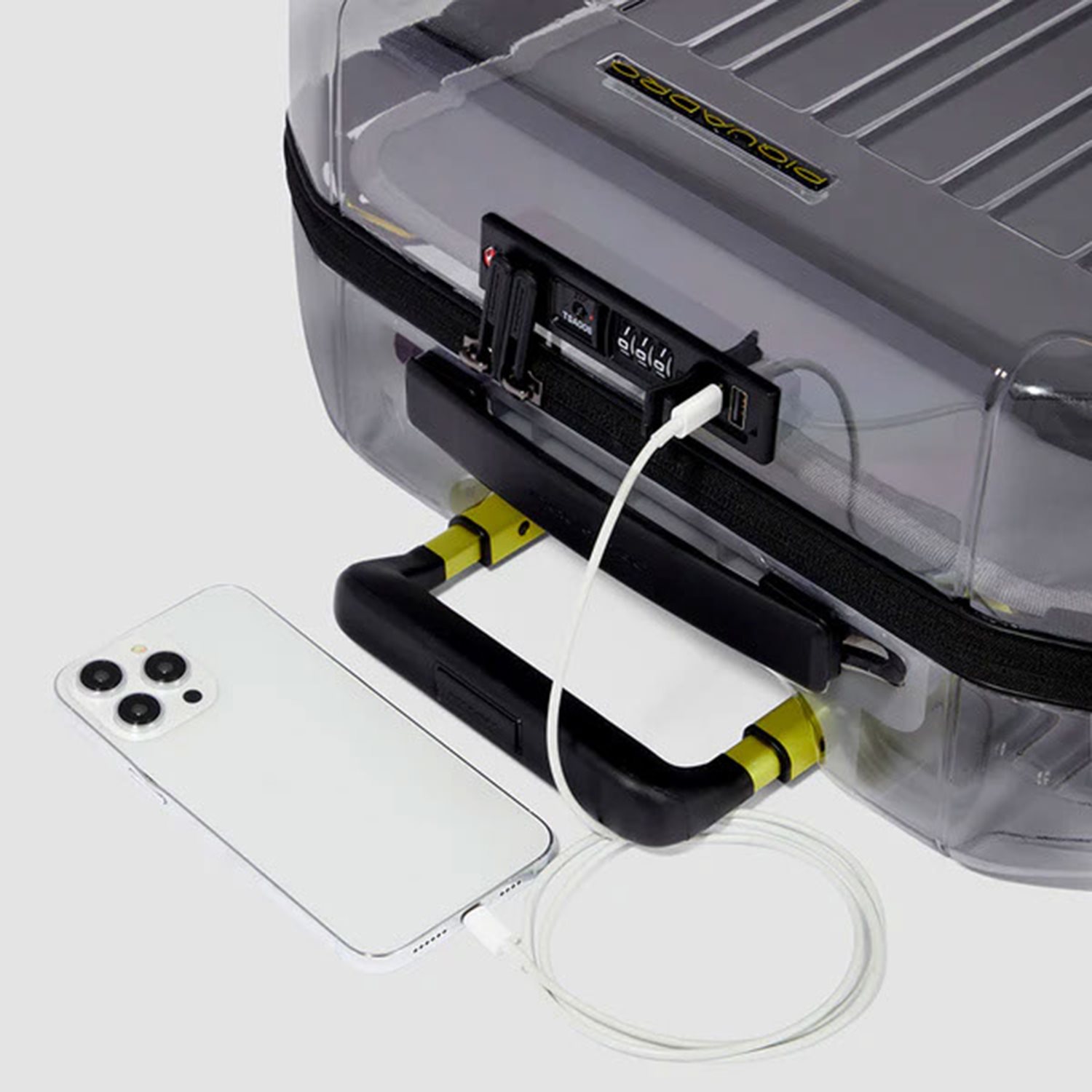 Piquadro Piquadro Transparent Cabin Trolley 55 grey