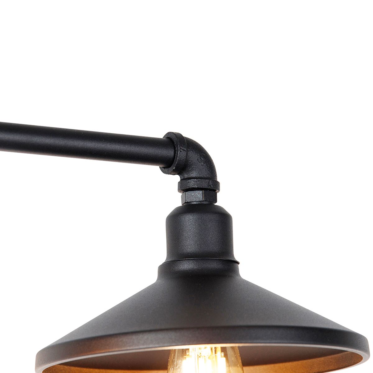 Industriële hanglamp zwart 4-lichts - Laser