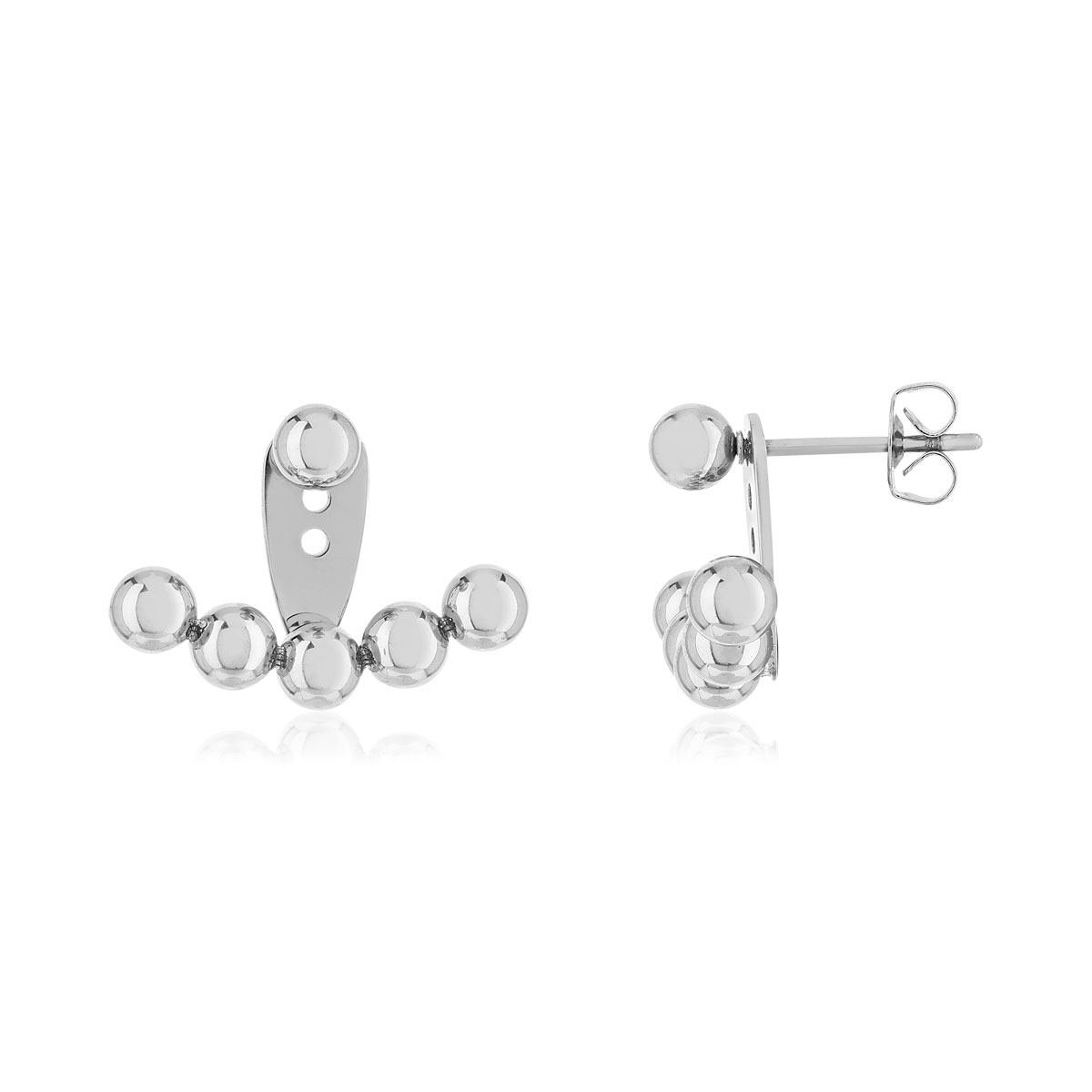 Boucles d'oreilles contours acier
