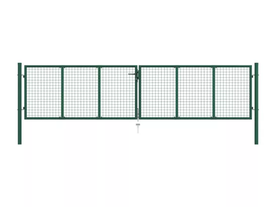 Portail en treillis de jardin Acier 400x75 Vert