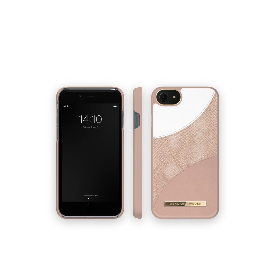 iPhone SE (2022/2020) / 8 / 7 / 6S / 6 Hardcase Hülle Atelier Case (IDACSS21-I7-269) - Blush Pink Snake