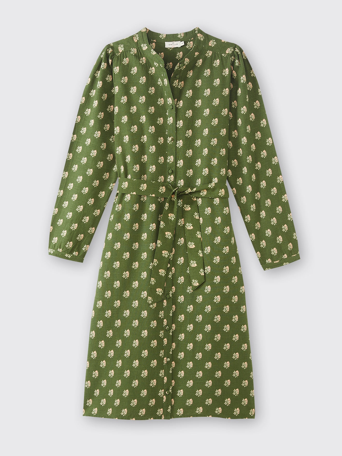 Robe-chemise femme imprimé Woodblock
