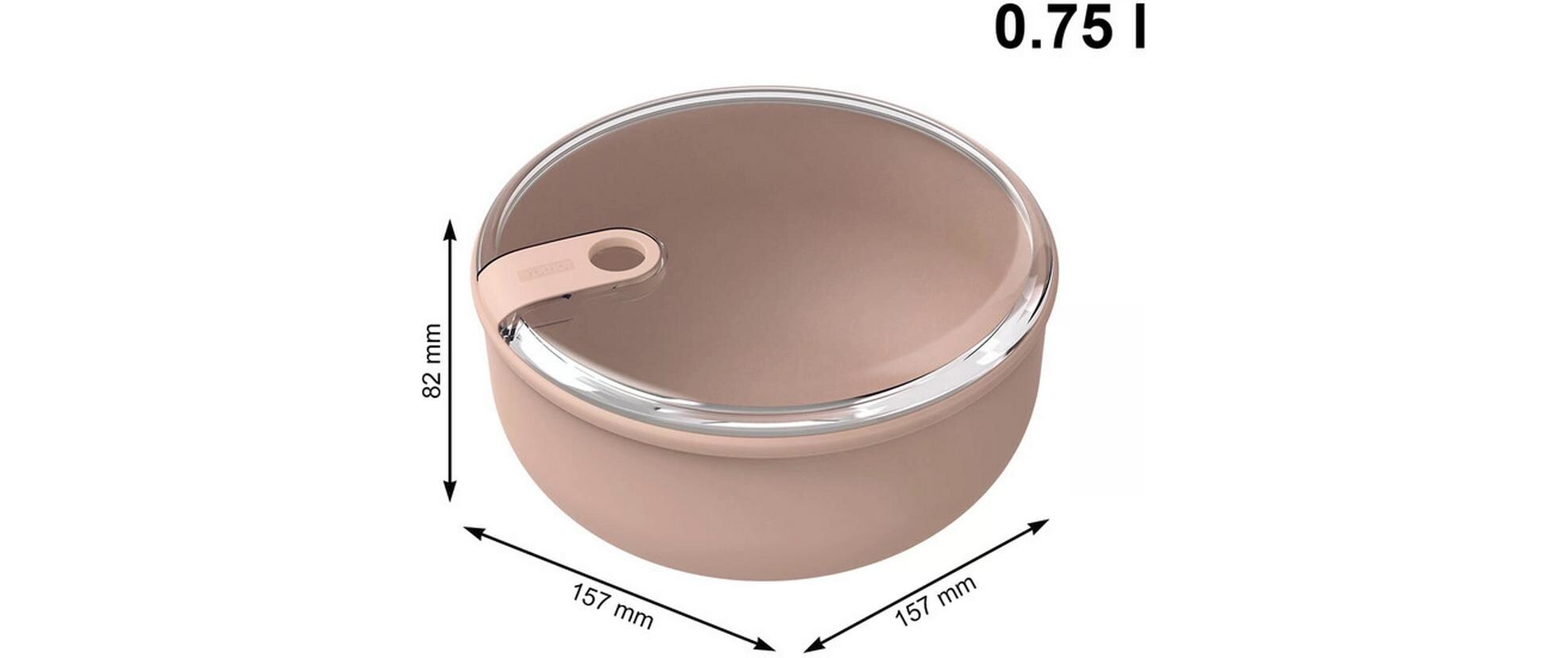 Lunchbox Ela 0.75 l, Meadow RosaRunde Frischhaltebox